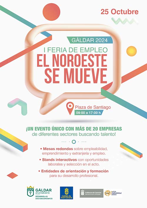Cartel de al I Feria de Empleo 'El Noroeste se mueve'