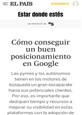 Portada nota sobre Optimizer Manager en El Mundo